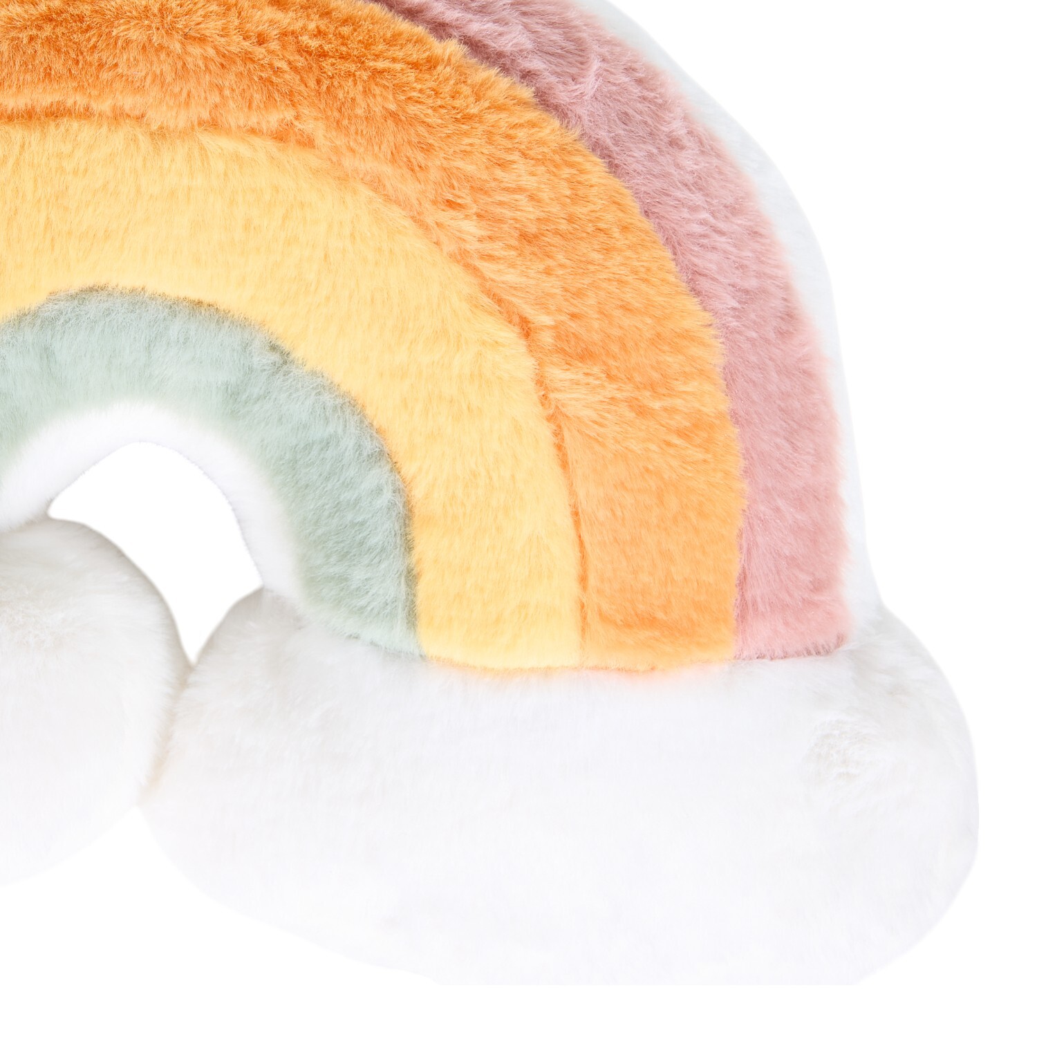 Rainbow Fur Cushion Multicolour Image 2