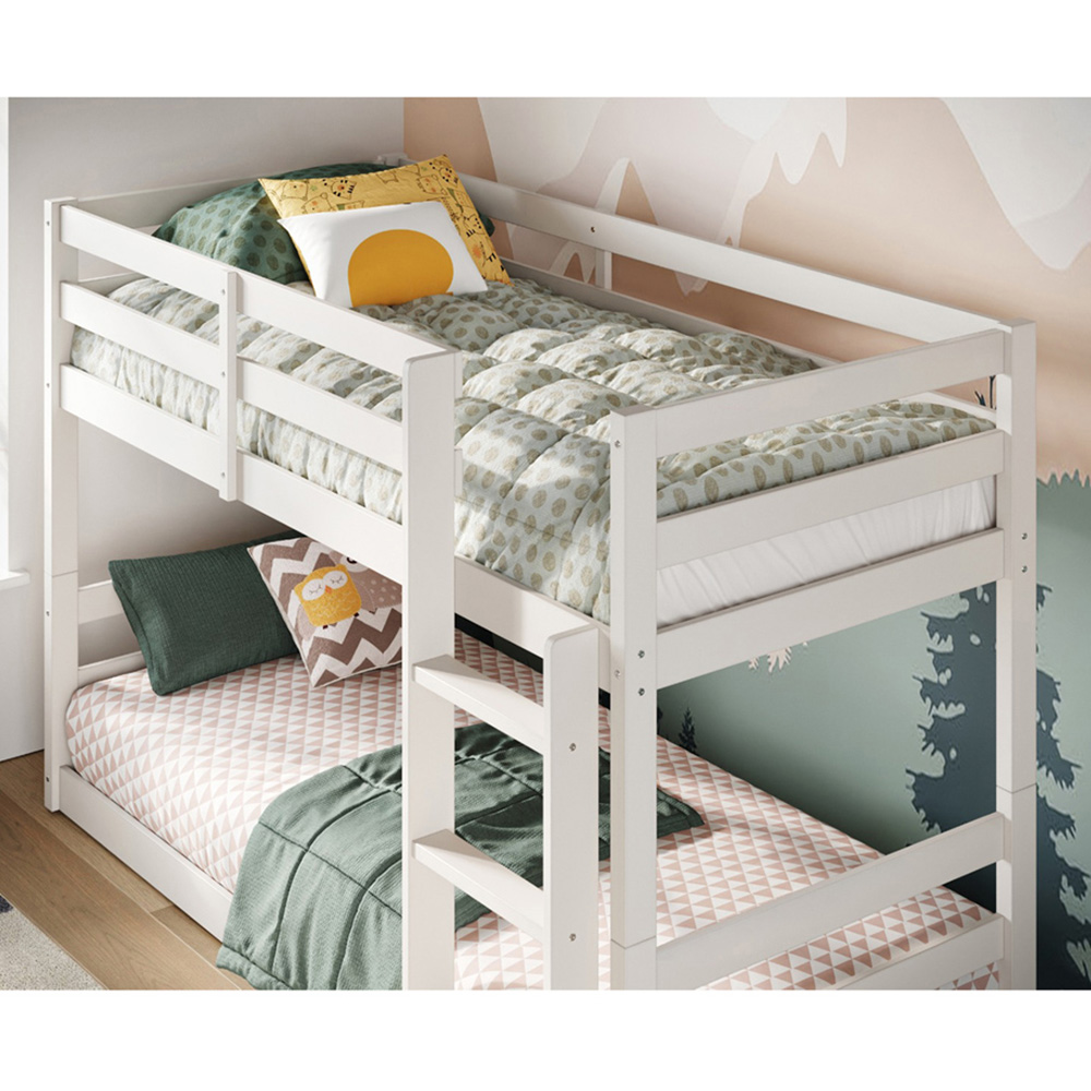 Flair Shasha White Low Shorty Wooden Bunk Bed Image 2