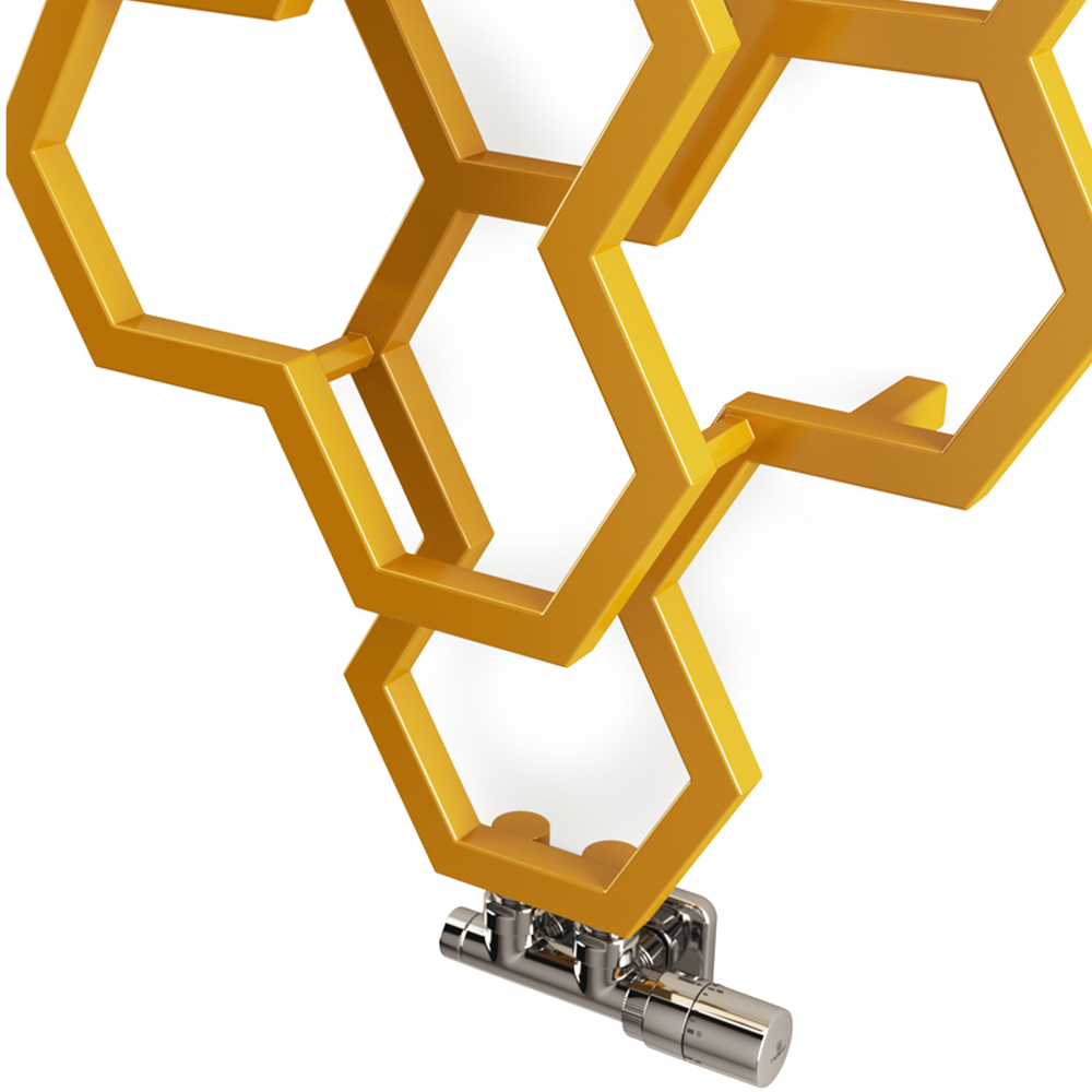 Terma Hex 1180 BTU Mustard Radiator 1220 x 486mm Image 5