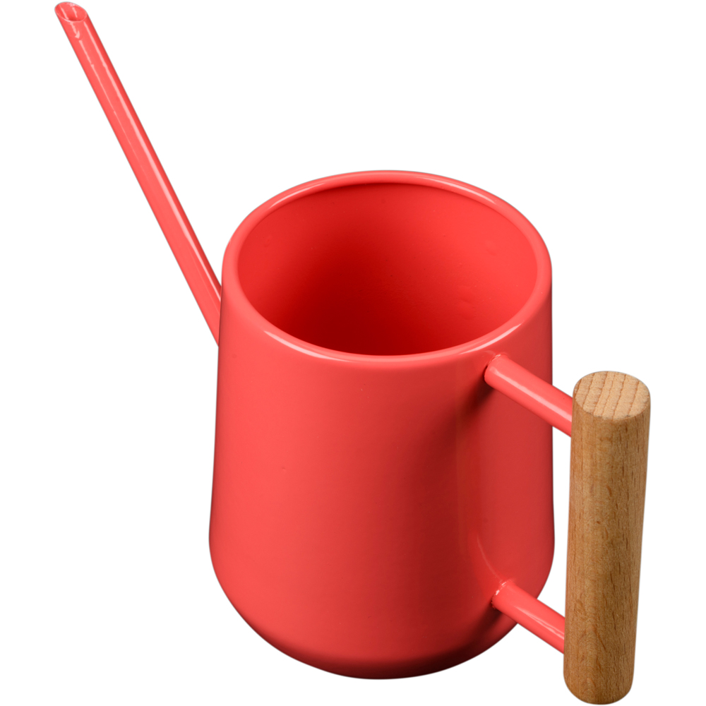 Burgon & Ball Coral Steel Indoor Watering Can with Beech Wood Handle 700ml Image 5