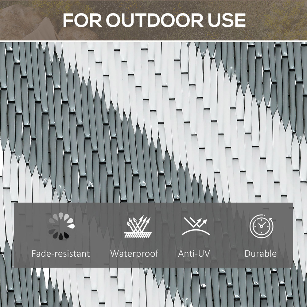Outsunny Light Grey Reversible Outdoor Mat 243 x 152cm Image 5