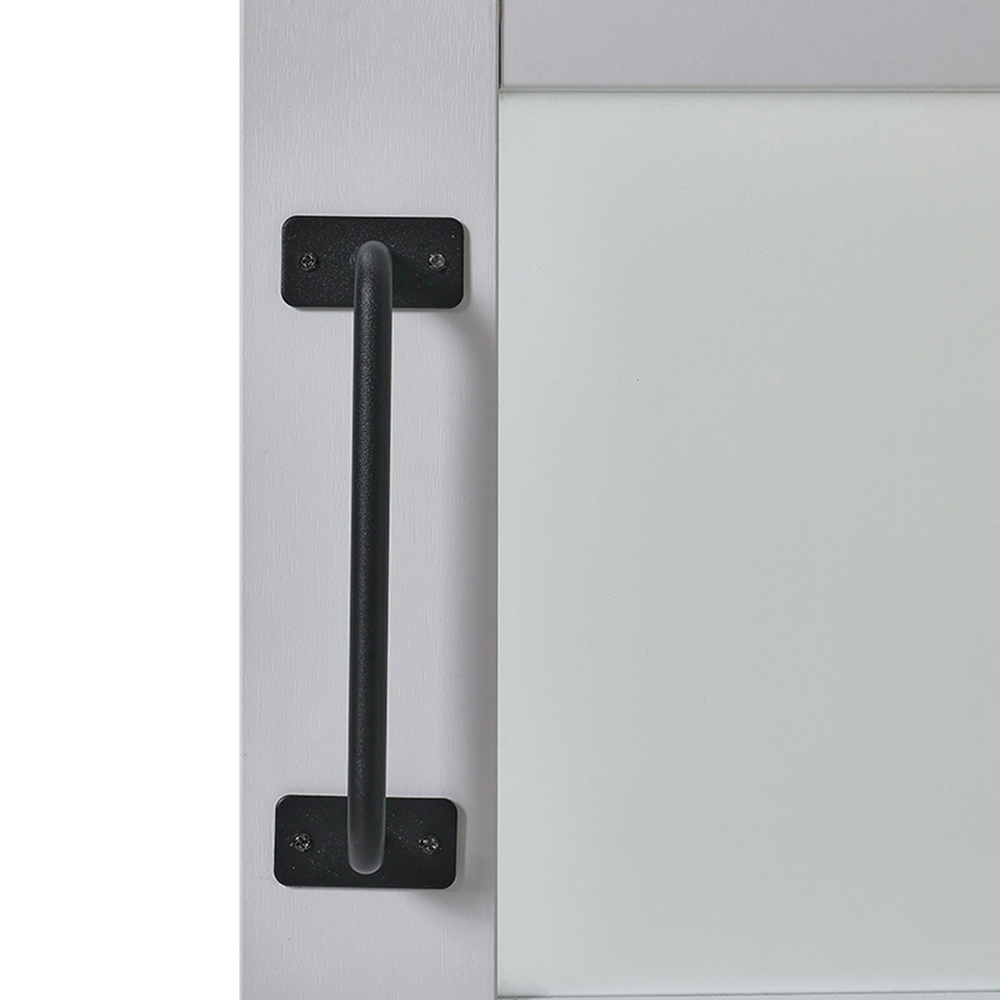 Living and Home White Country Style Wooden Barn Sliding Internal Door Kit with Handle 910 x 2130mm Image 5