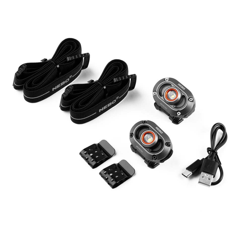 Nebo Mycro 250 2-in-1 250 Lumens Rechargeable Detachable Headlamp and Cap Light 2 Pack Image 2