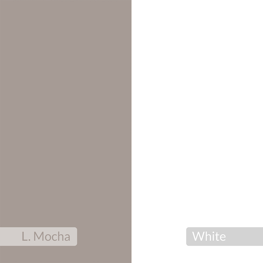 Decortie Nexus 2 Door Single Shelf Mocha Grey White Shoe Cabinet Image 7