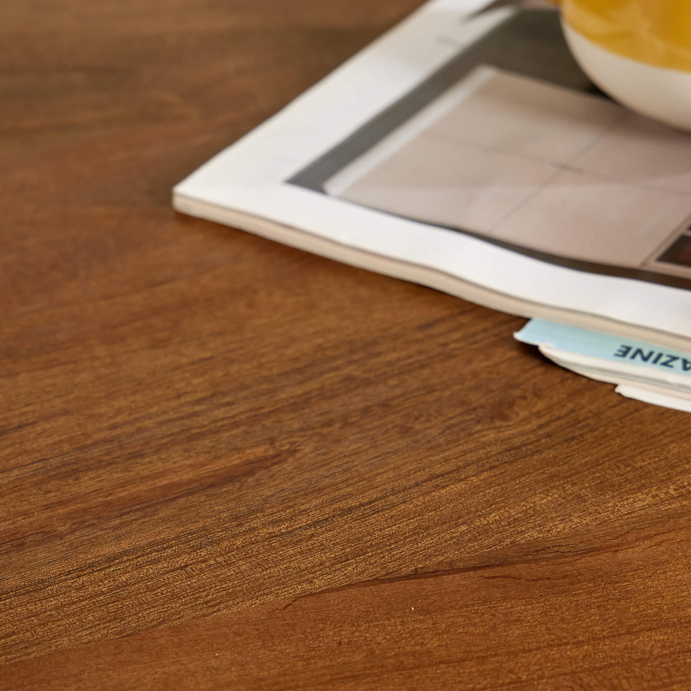 Home Source Manhattan Rustic Solid Mango Wood Round Medium Coffee Table Image 4