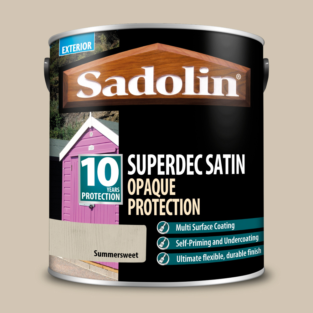 Sadolin Superdec 10 Year Summersweet Satin Finish Exterior Woodstain 2.5L Image 4