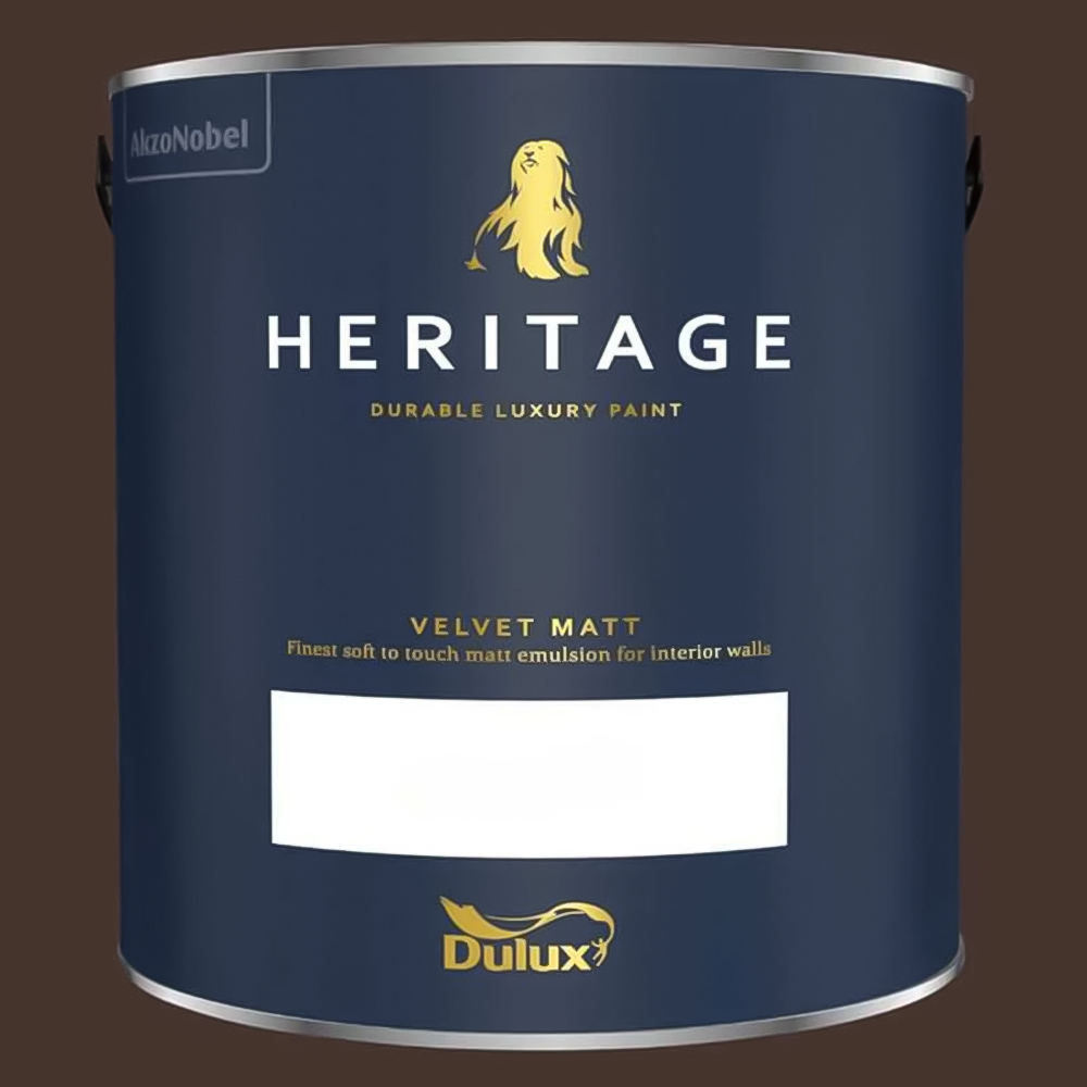 Dulux Heritage Walls and Ceilings Cherry Truffle Velvet Matt Emulsion Paint 2.5L Image 2