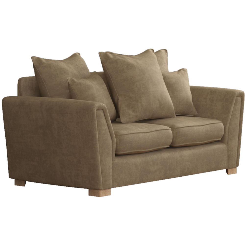 Wendleberry 2 Seater Mink Plush Velvet Scatter Back Sofa Image 3