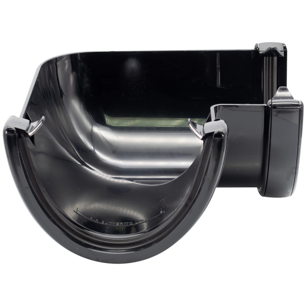 FloPlast Deepflow Hi-Cap Gutter Black 115 x 75mm Image 2