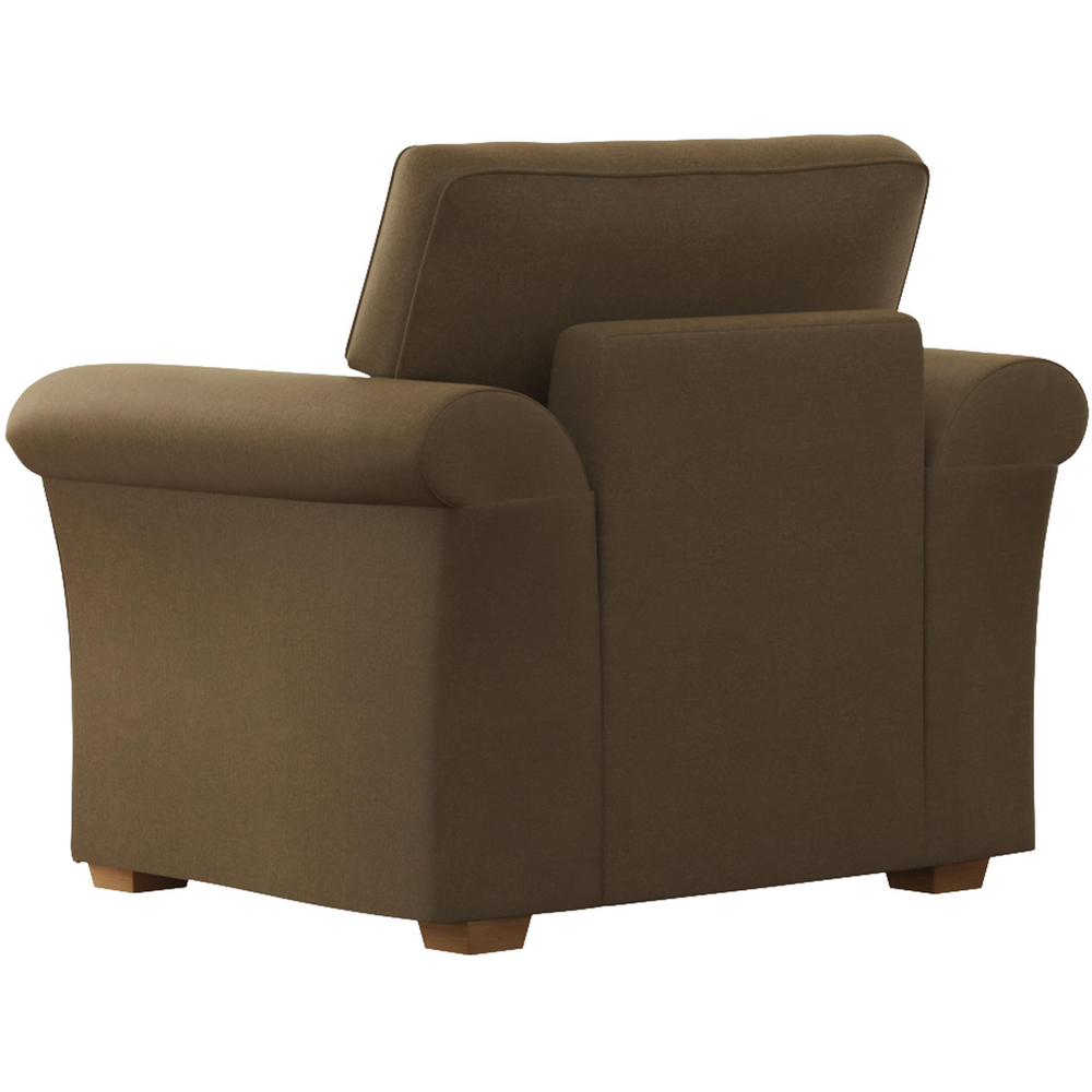 Castleacre Mink Plush Velvet Fixed Back Armchair Image 4