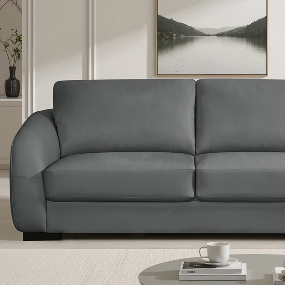Artemis Home Brandon 3 Seater Grey Bonded Sofa Image 2