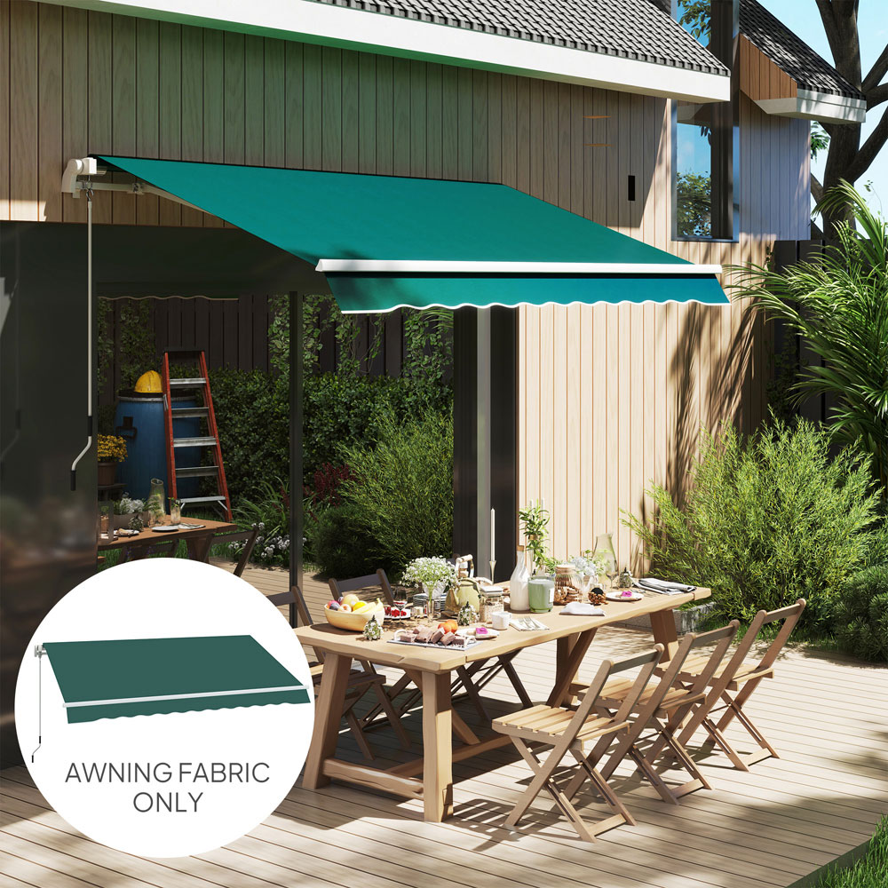 Outsunny Green Awning Replacement Canopy 3 x 2.5 m Image 2