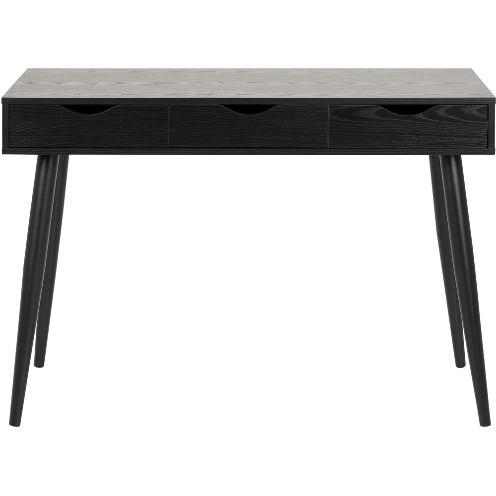 Florence Neptun 3 Drawer Black Office Desk Image 3