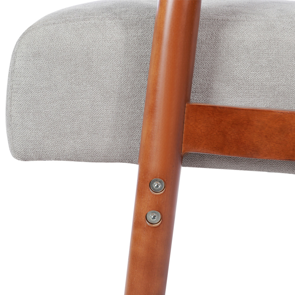 Living and Home Light Grey Tufted Armchair Image 6