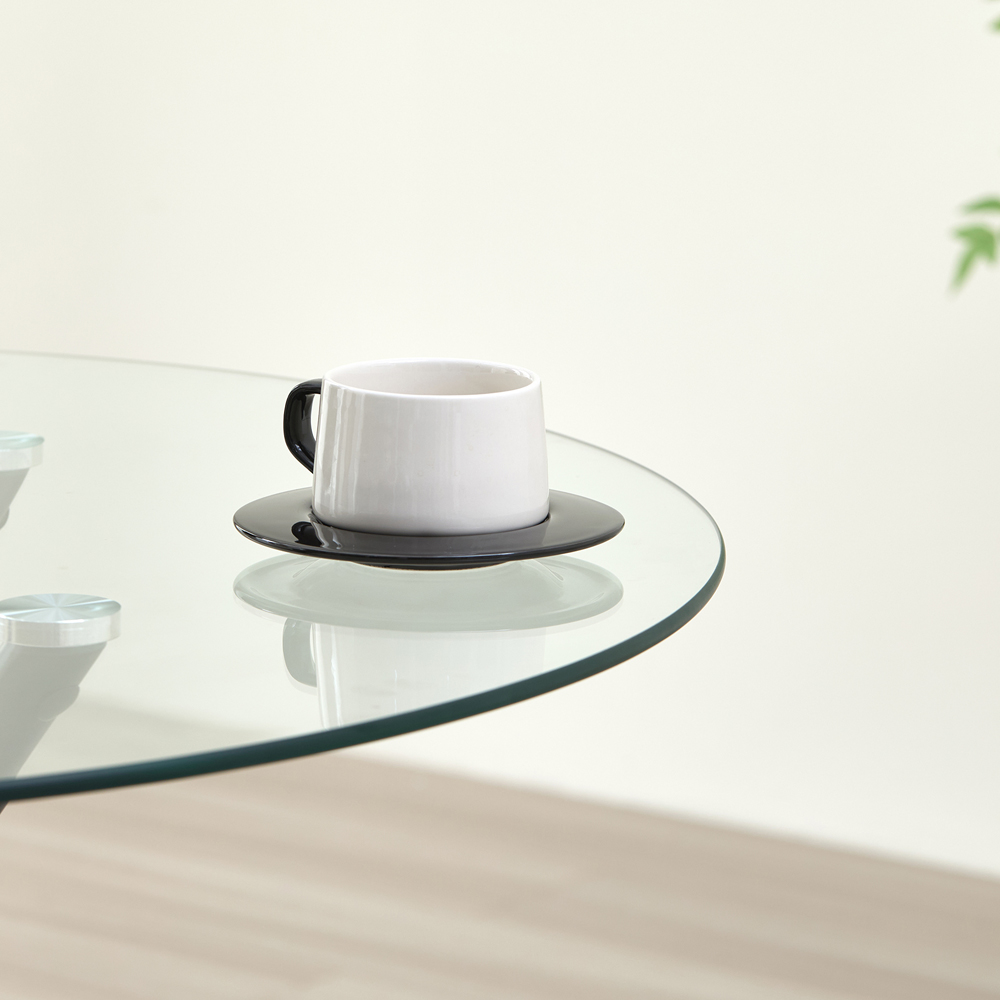 Indoor Living New York Charlotte 4 Seater Round Dining Set Black Image 2