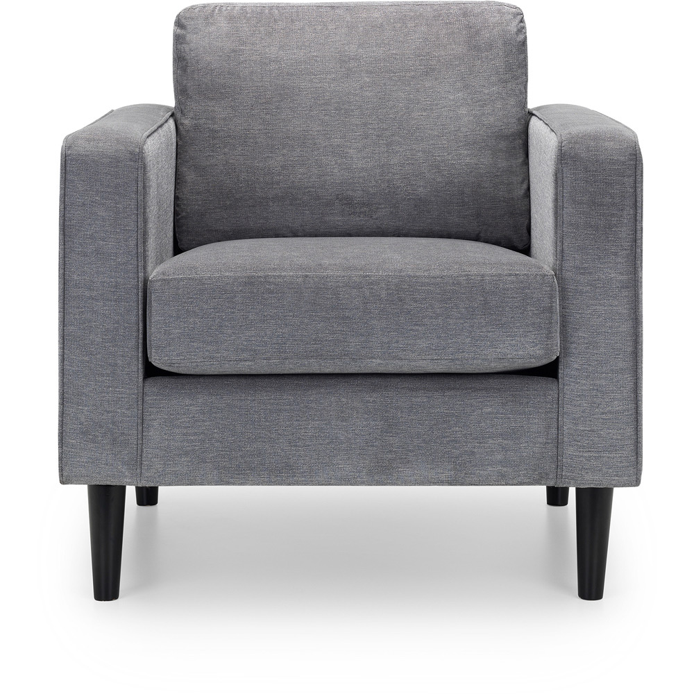 Julian Bowen Hayward Grey Chenille Chair  Image 3