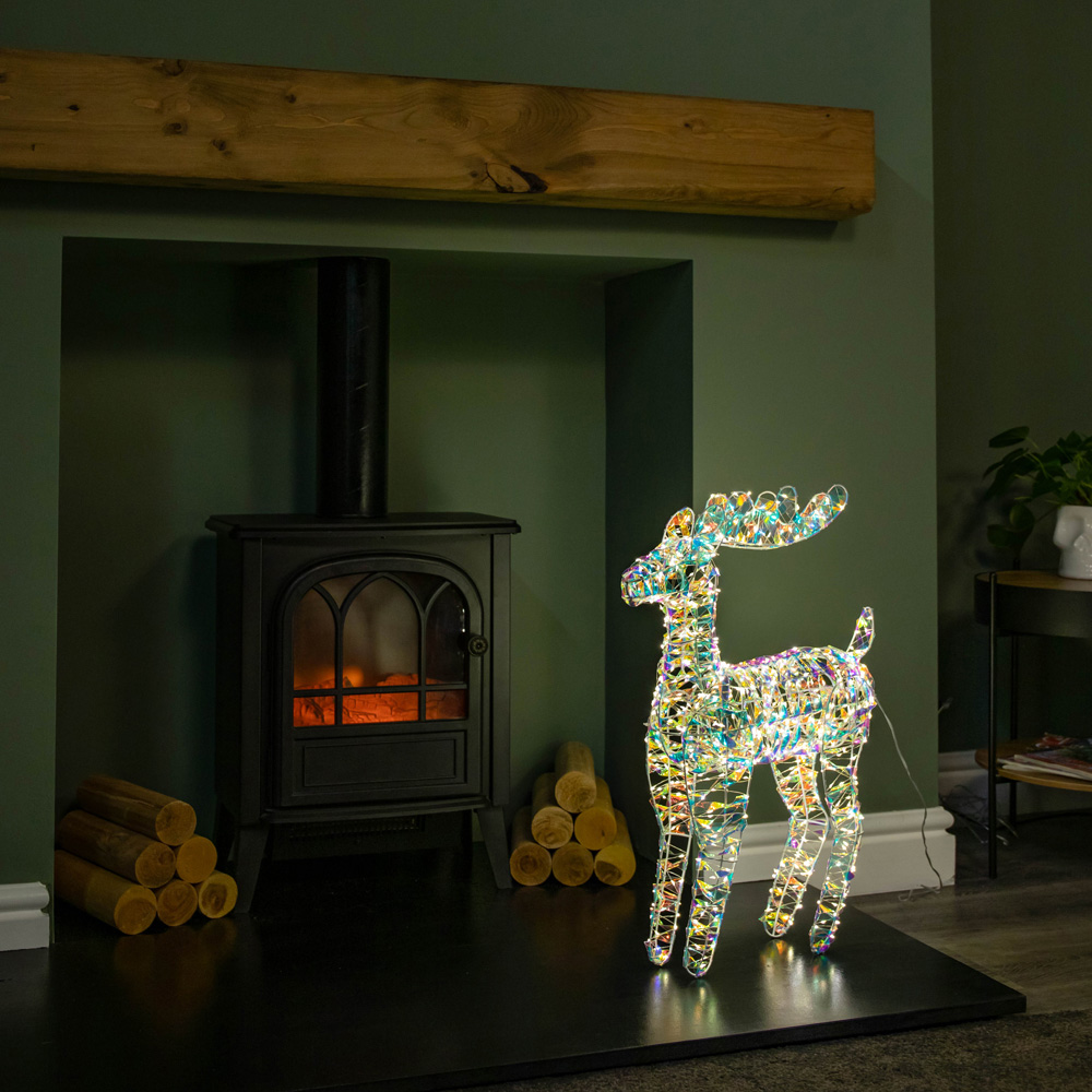 Samuel Alexander Light Up Iridescent Shimmer Reindeer Christmas Decoration 60cm Image 6