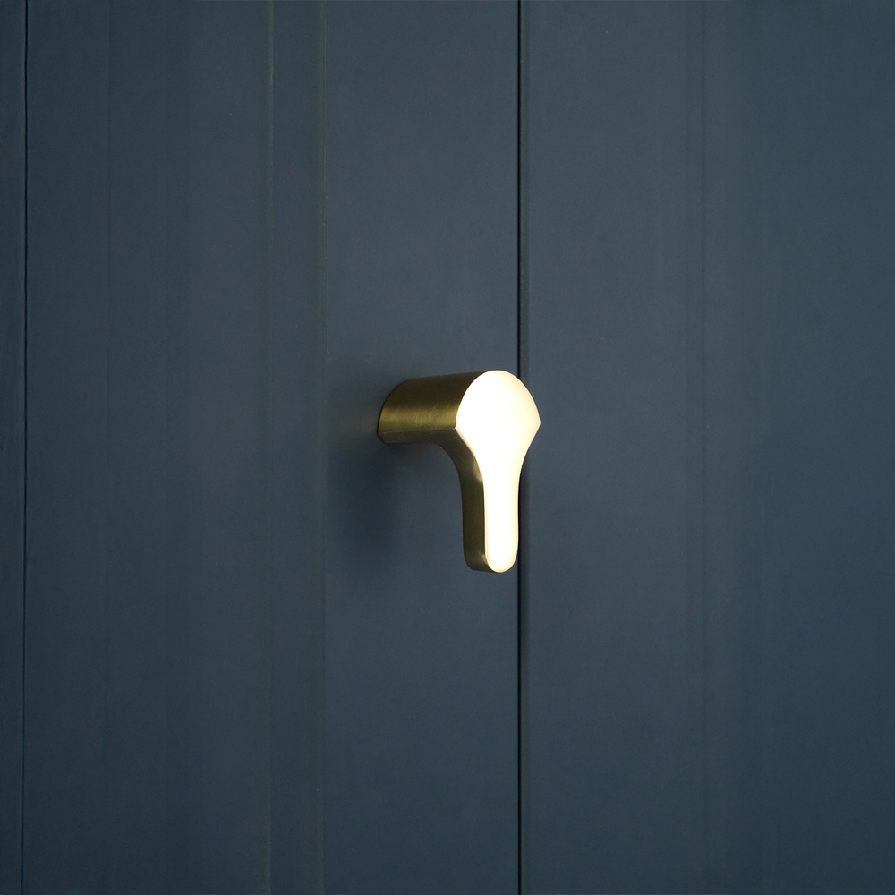 Spira Brass Tulip Polished Brass Drop Pull Handle Image 2