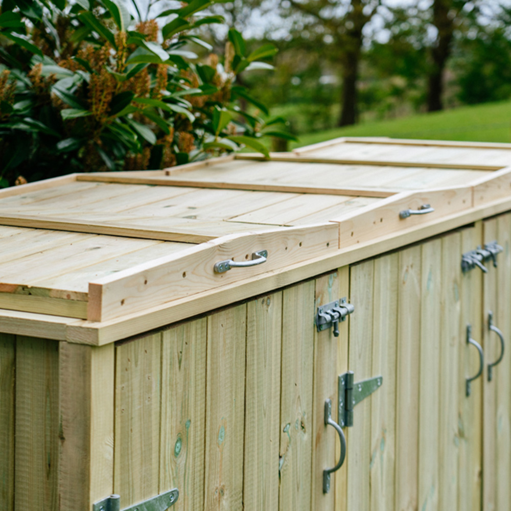 The Garden Village Shireburn 8 Recycle Box Storage Shed Image 5