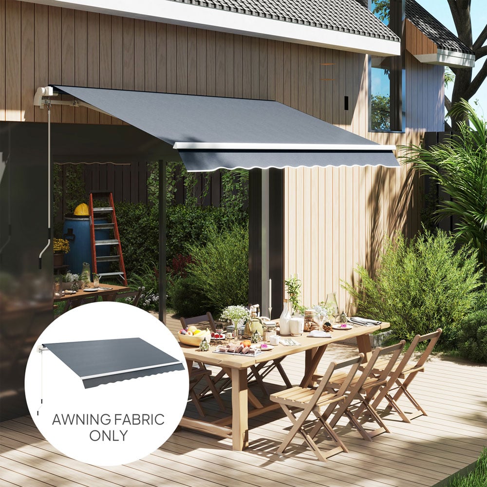 Outsunny Grey Awning Replacement Canopy 3 x 2.5 m Image 2