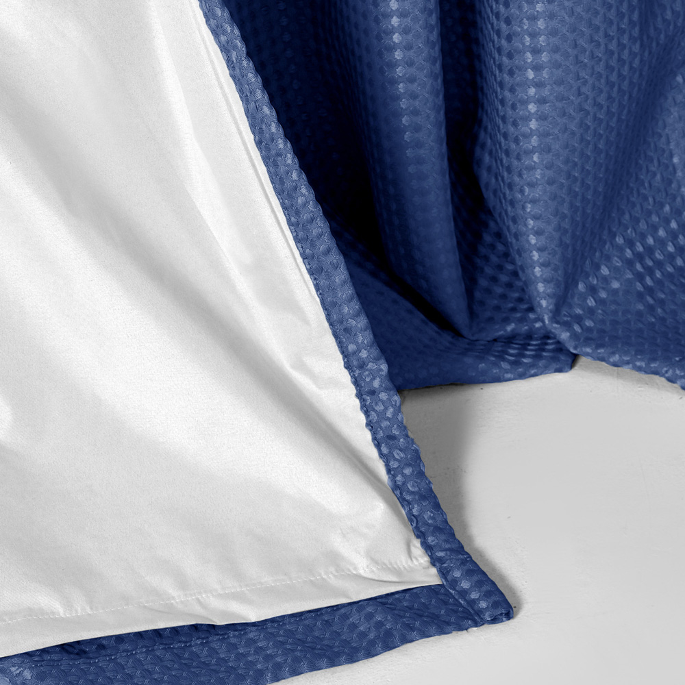 Velosso Waffle Navy Blackout Curtains 183 x 168cm Image 5