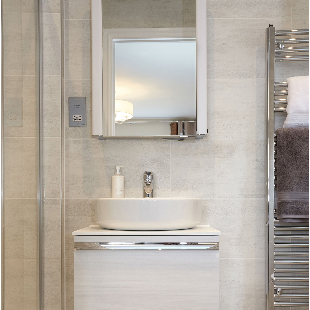 Johnson Tiles Ashlar Weathered White Rectified Wall Tile Sample 600 x 300mm Image 4