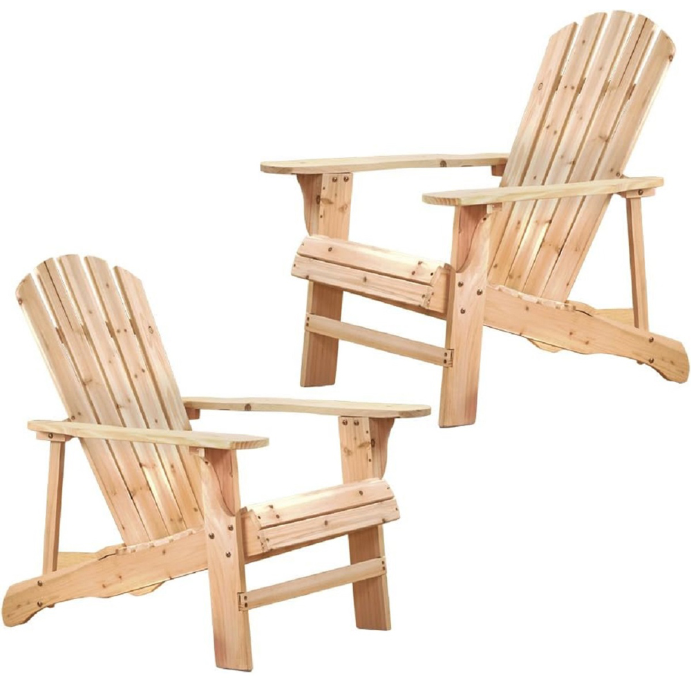 Garden Gear Wooden Adirondack Chair 2 Pack Image 2