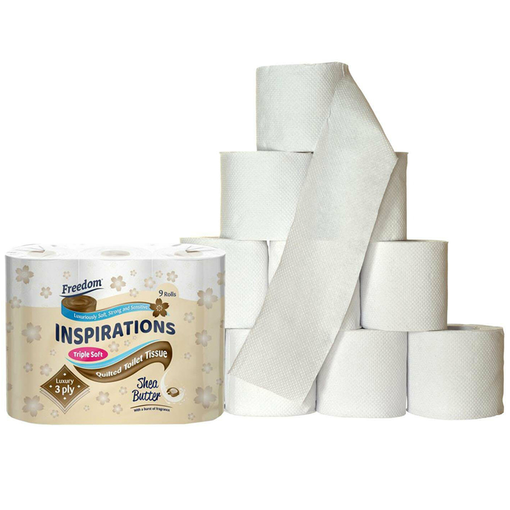 Freedom Inspirations Quilted Shea Butter Toilet Paper 90 Rolls 3 Ply Image 3