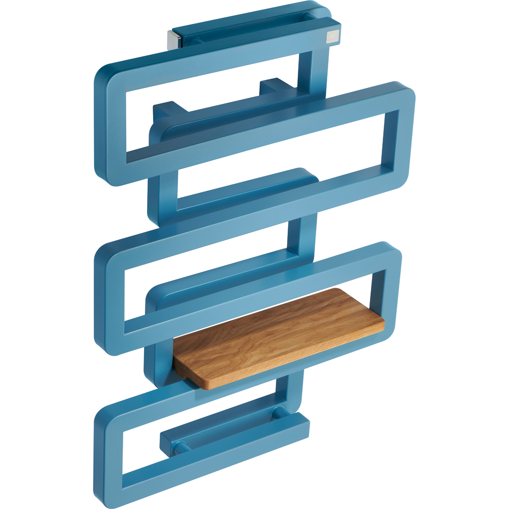 Terma Bookie Oak Wood Towel Rail Shelf 400mm Image 5