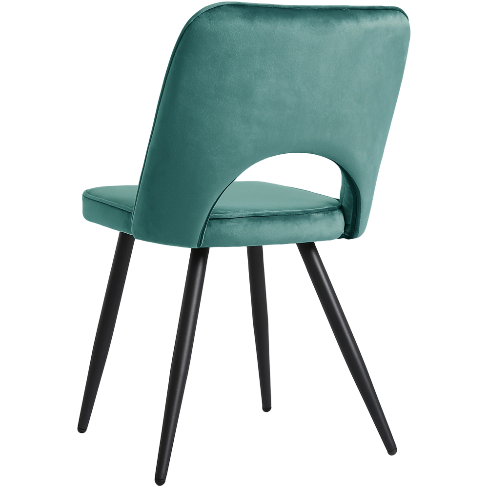 Metis Set of 2 Green Velvet Dining Chair Image 5