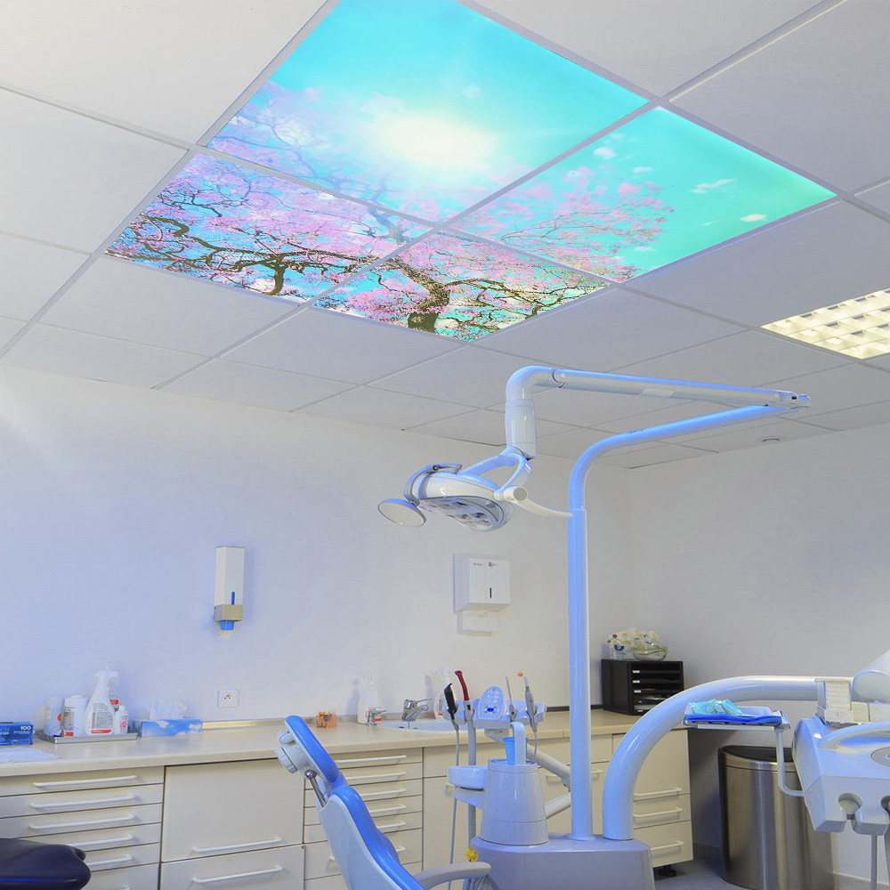 ENER-J 4 Pack LED Sky Cloud and Cherry Blossom Trees Panel 60 x 60cm Image 2