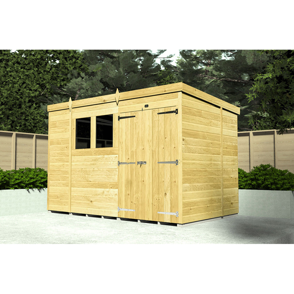 DIY Sheds 15 x 4ft Tongue and Groove Timber Pent Security Shed Image 2