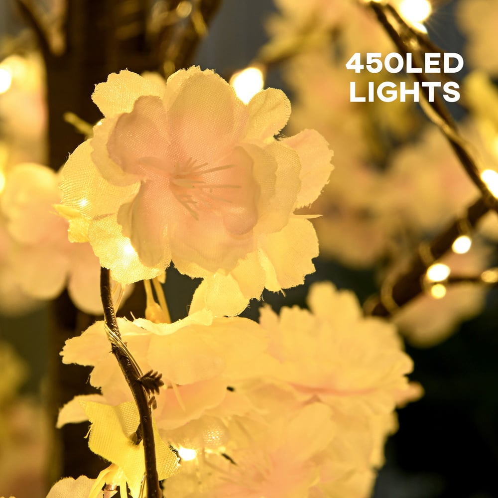 Everglow Warm White LED Light Up Artificial Cherry Blossom Tree 6ft Image 5