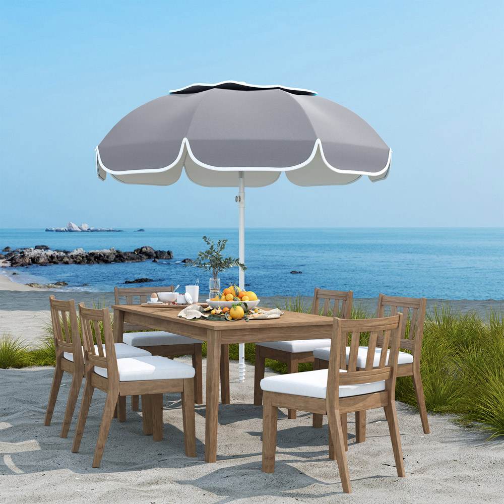 Outsunny Grey Tilting Portable Parasol 1.8m Image 4