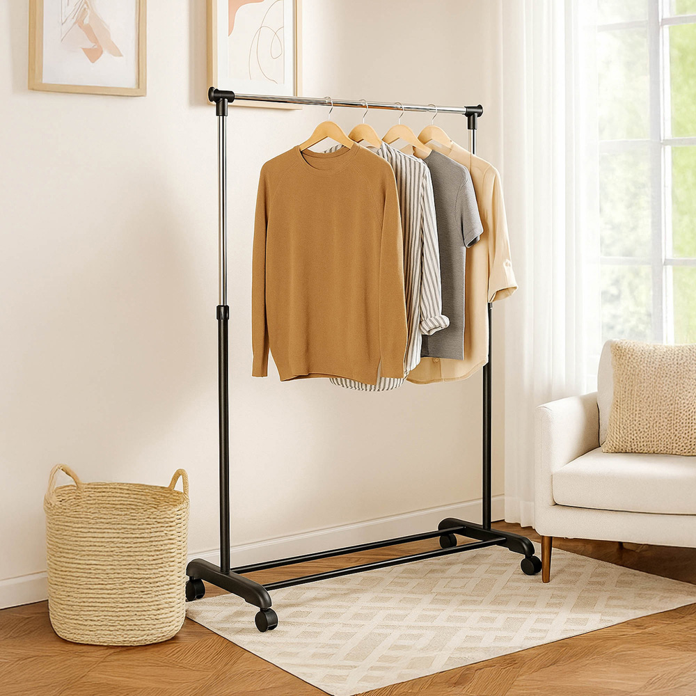 Home Vida Silver Single Garment Rack Image 6