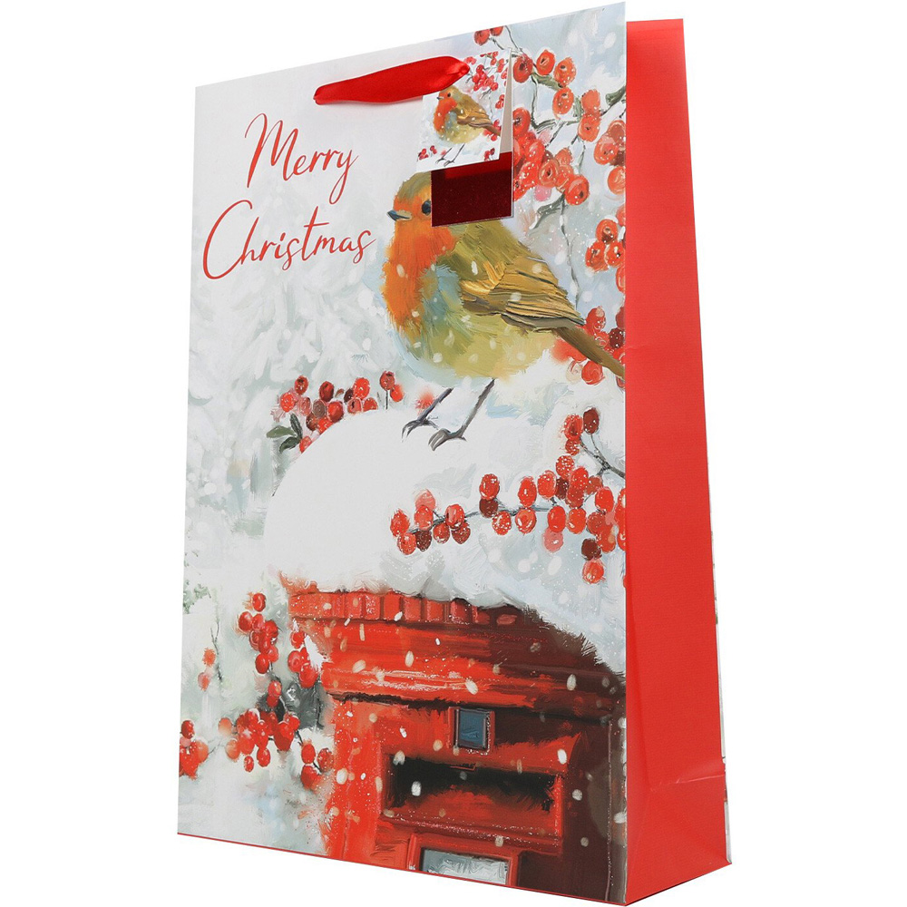 Snowman/Robin Gift Bag - L Image 3