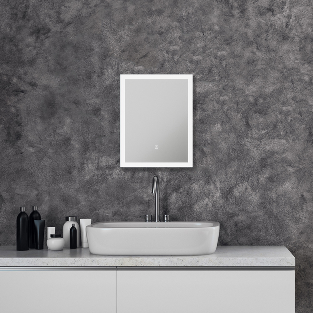 Sorrelis Mirae LED Mirror with Shaver Socket 50 x 39cm Image 2