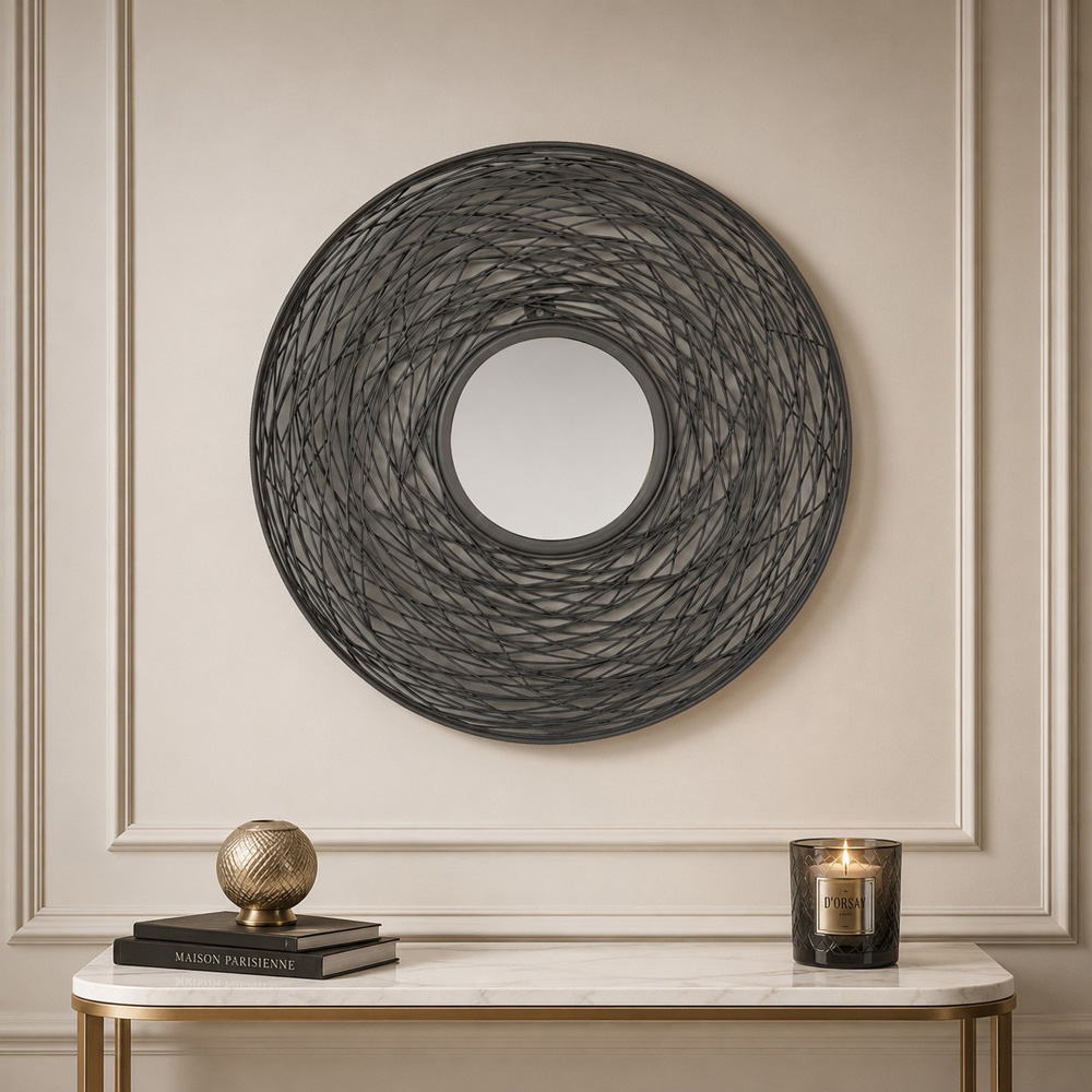 Artisan Furniture Wall-Mounted Round Nested Mirror 51 x 51cm Image 2