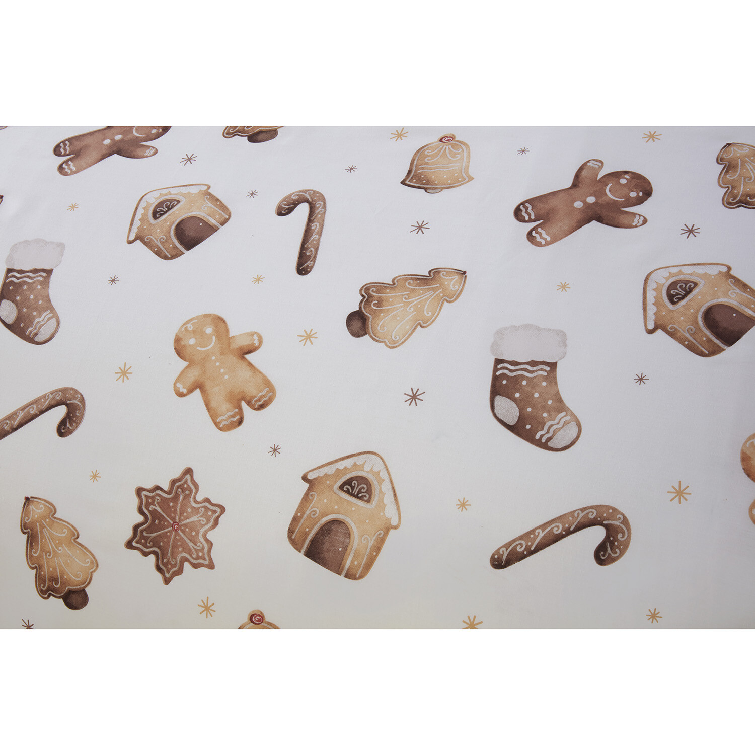 Gingerbread Duvet Cover and Pillowcase Set - Natural / King Image 5