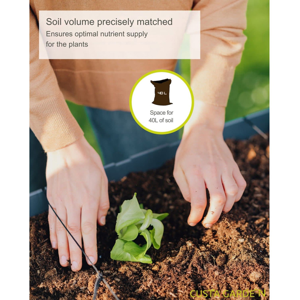 Gusta Garden Sammy Salad Anthracite Raised Bed with Water Tank Image 5