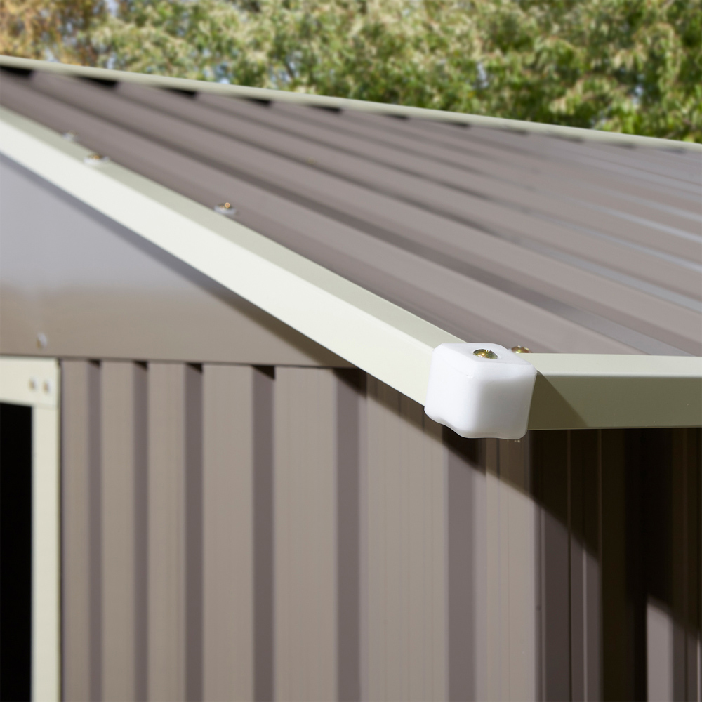 Rowlinson Trentvale Metal Apex Shed Light Grey with Foundation Kit 10 x 8ft Image 4