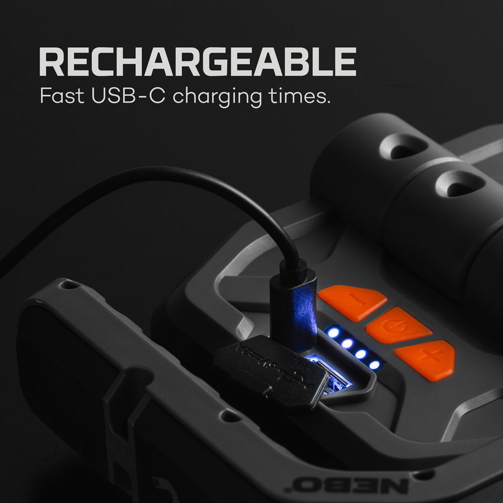 Nebo Omni 3K 3000 Lumens Multi-Directional Rechargeable Work Light with Built-In Power Bank Image 7