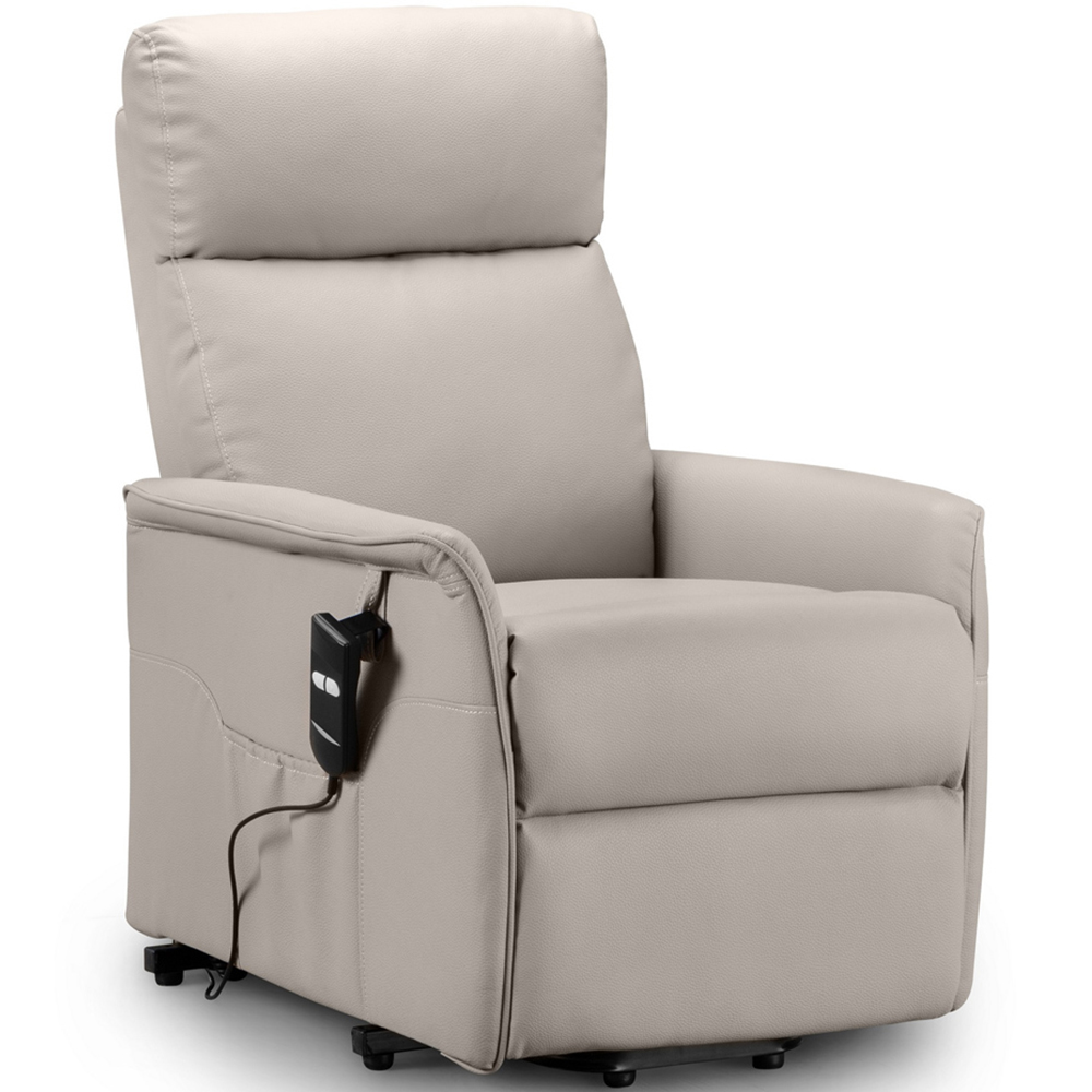 Julian Bowen Helena Pebble Faux Leather Riser Recliner Chair Image 2