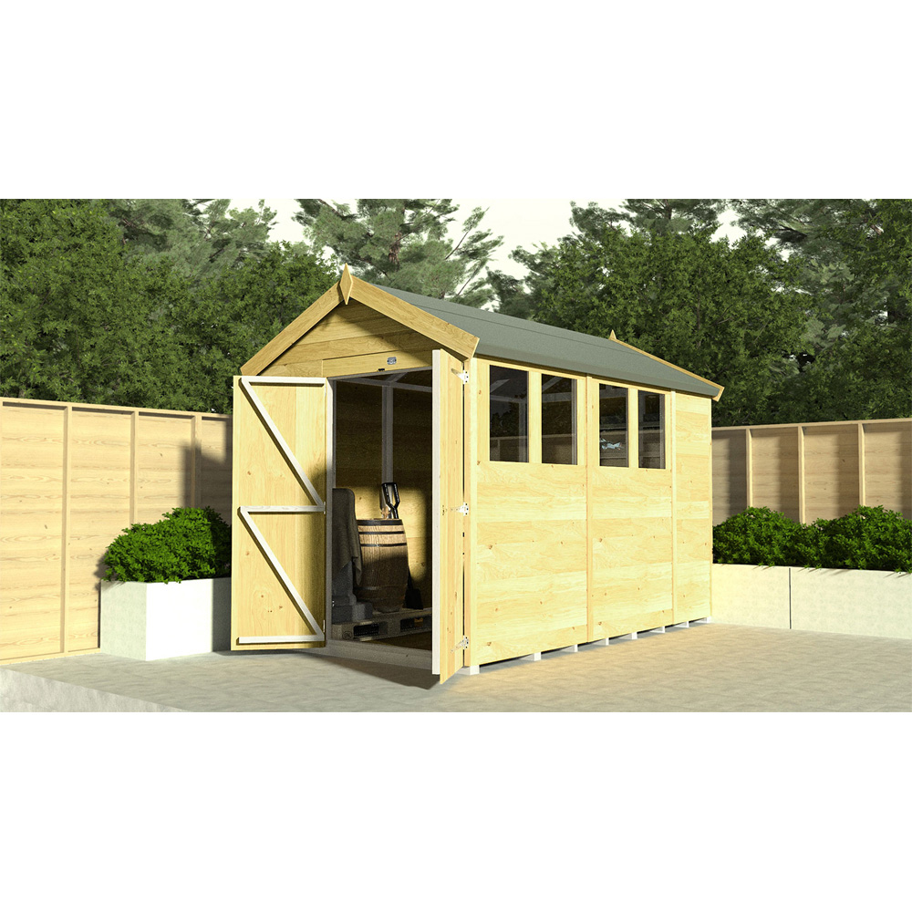 DIY Sheds 8 x 10ft Tongue and Groove Timber Apex Garden Shed Image 4