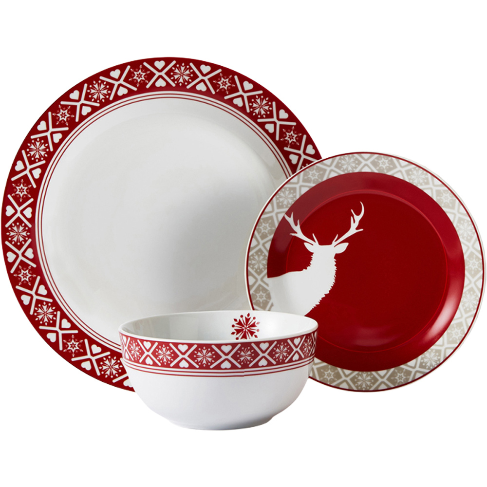Waterside Nordic Reindeer 12 Piece Dinner Set Image 3