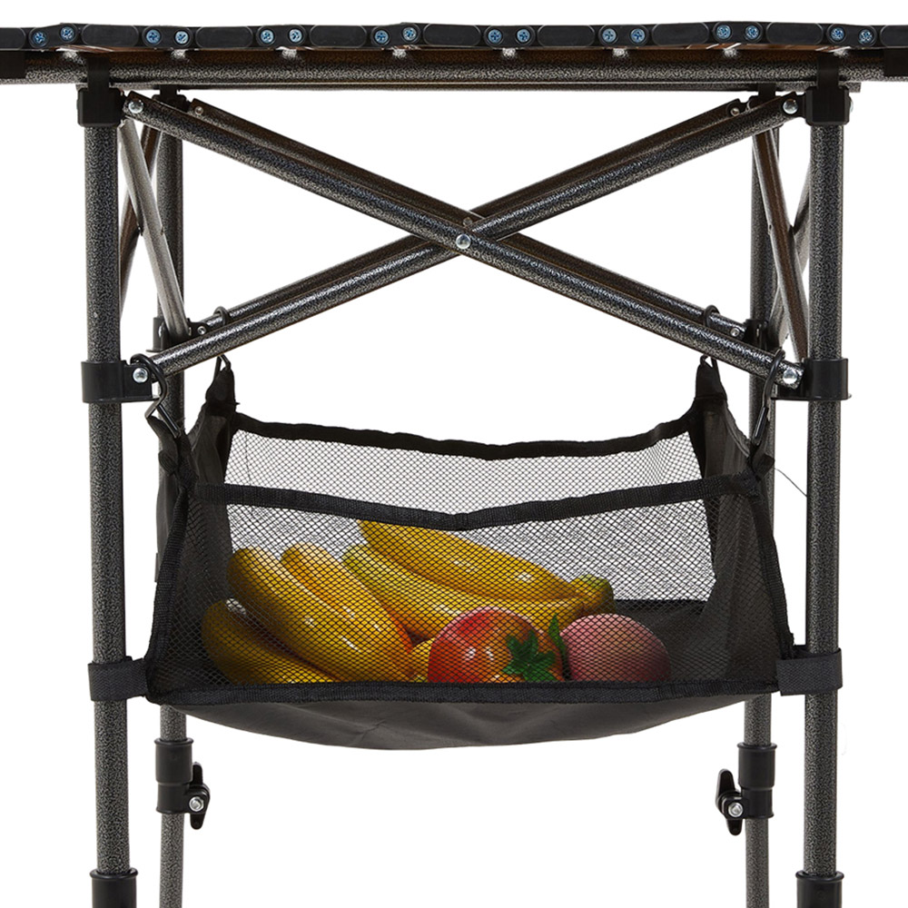 Living and Home Brown Square Portable Folding Camping Table Image 3