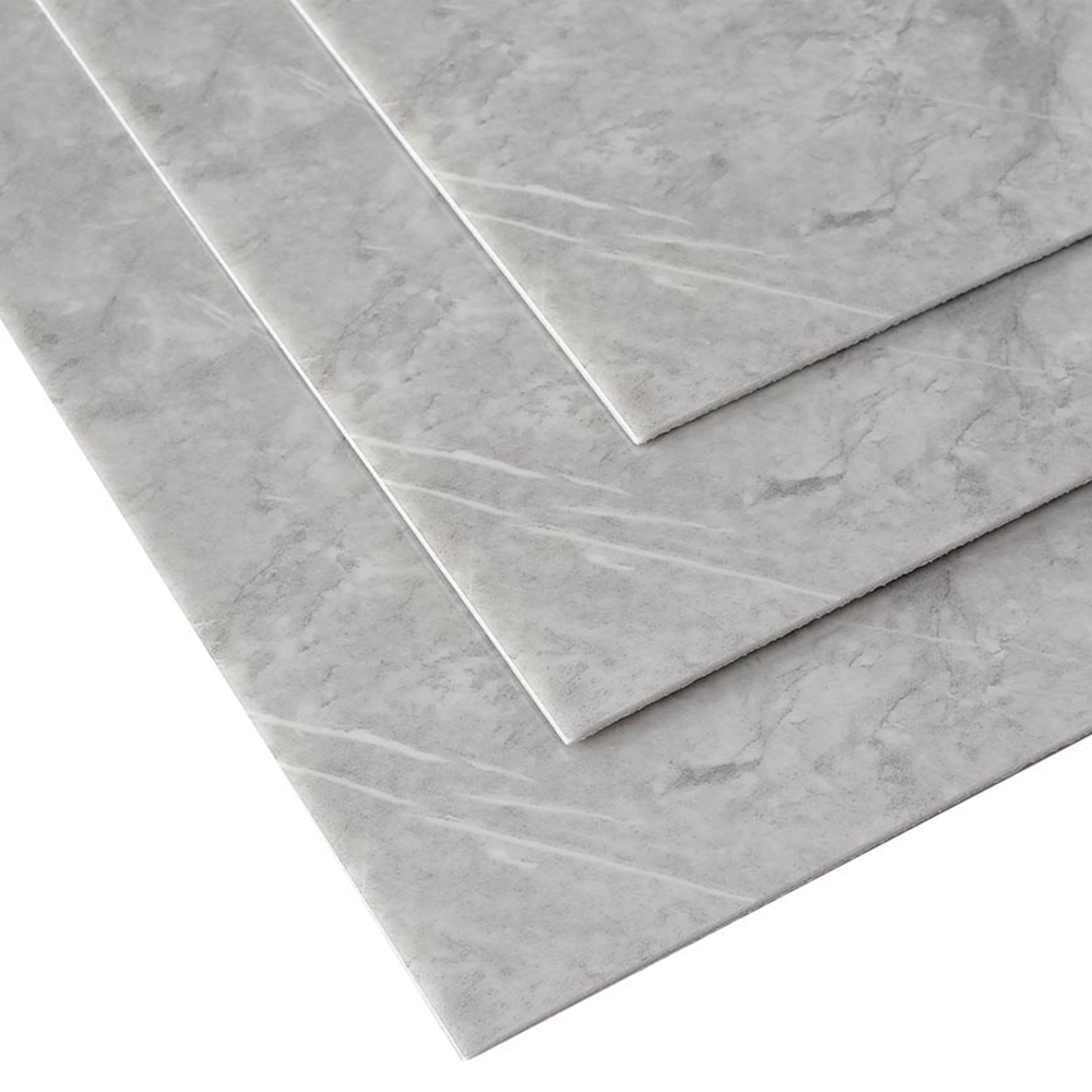 Living and Home Marble Patterned Light Grey Self Adhesive PVC Wall Sticker 10 Pack Image 2