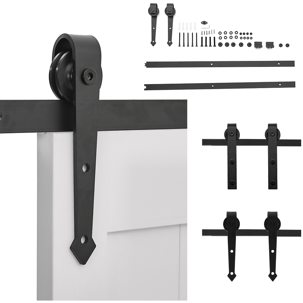 Living and Home Rustic Arrow Shaped Barn Door Hardware Kit 1.83m Image 7