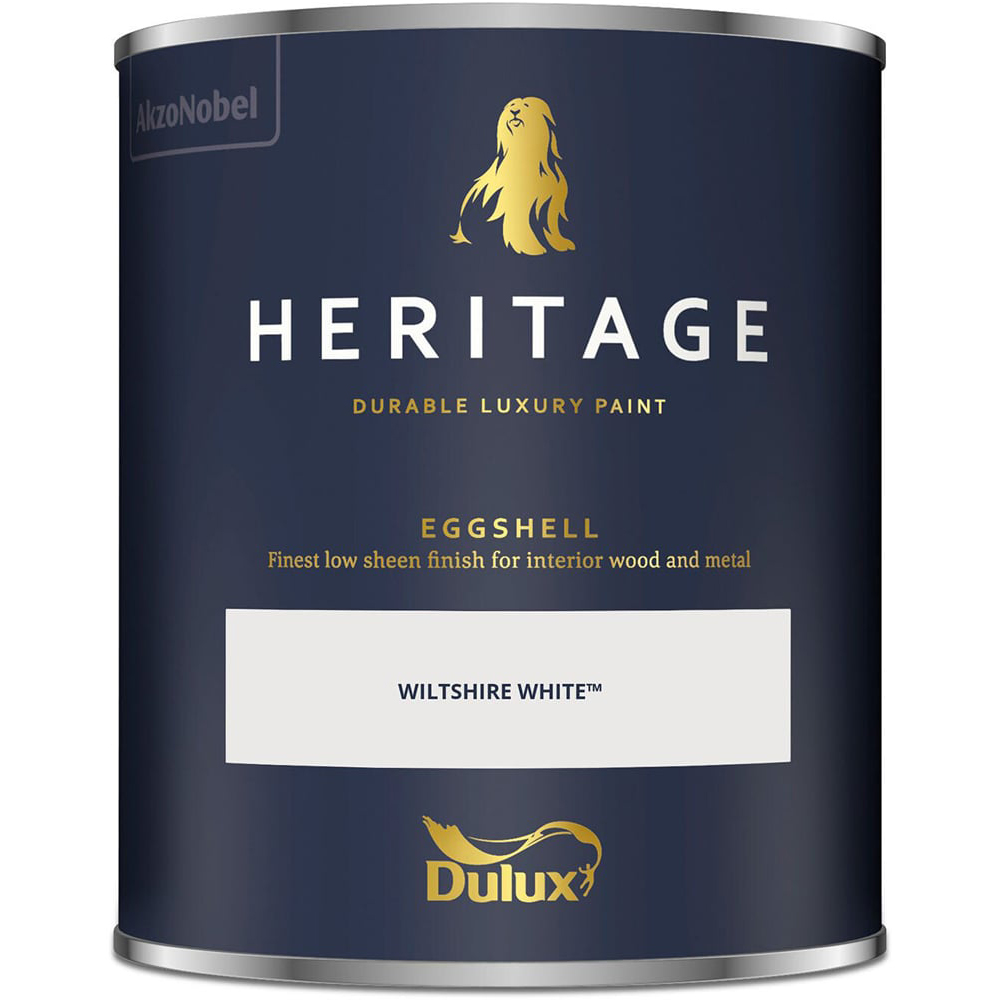 Dulux Heritage Wood and Metal Wiltshire White Eggshell Paint 750ml Image 2