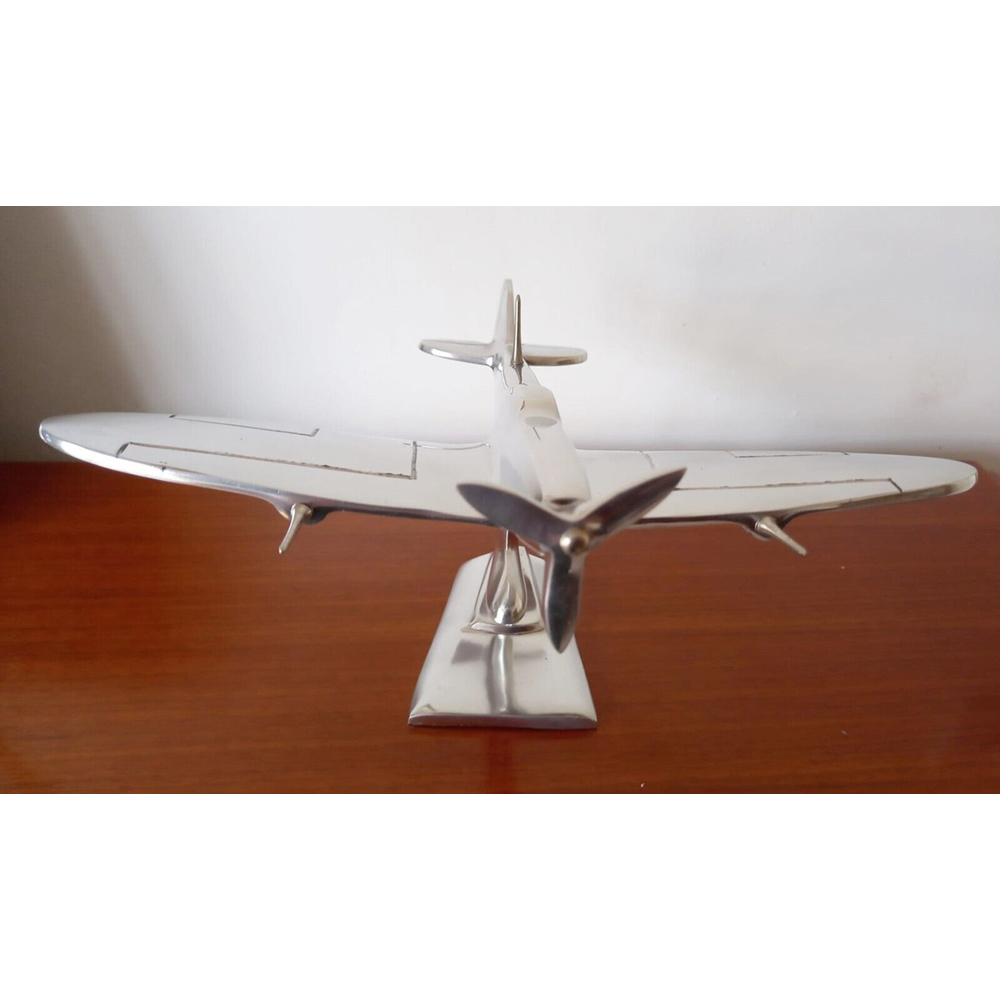 Inspirational Gifting Polished Aluminium RAF Spitfire Aeroplane Home Ornament 17cm Image 5
